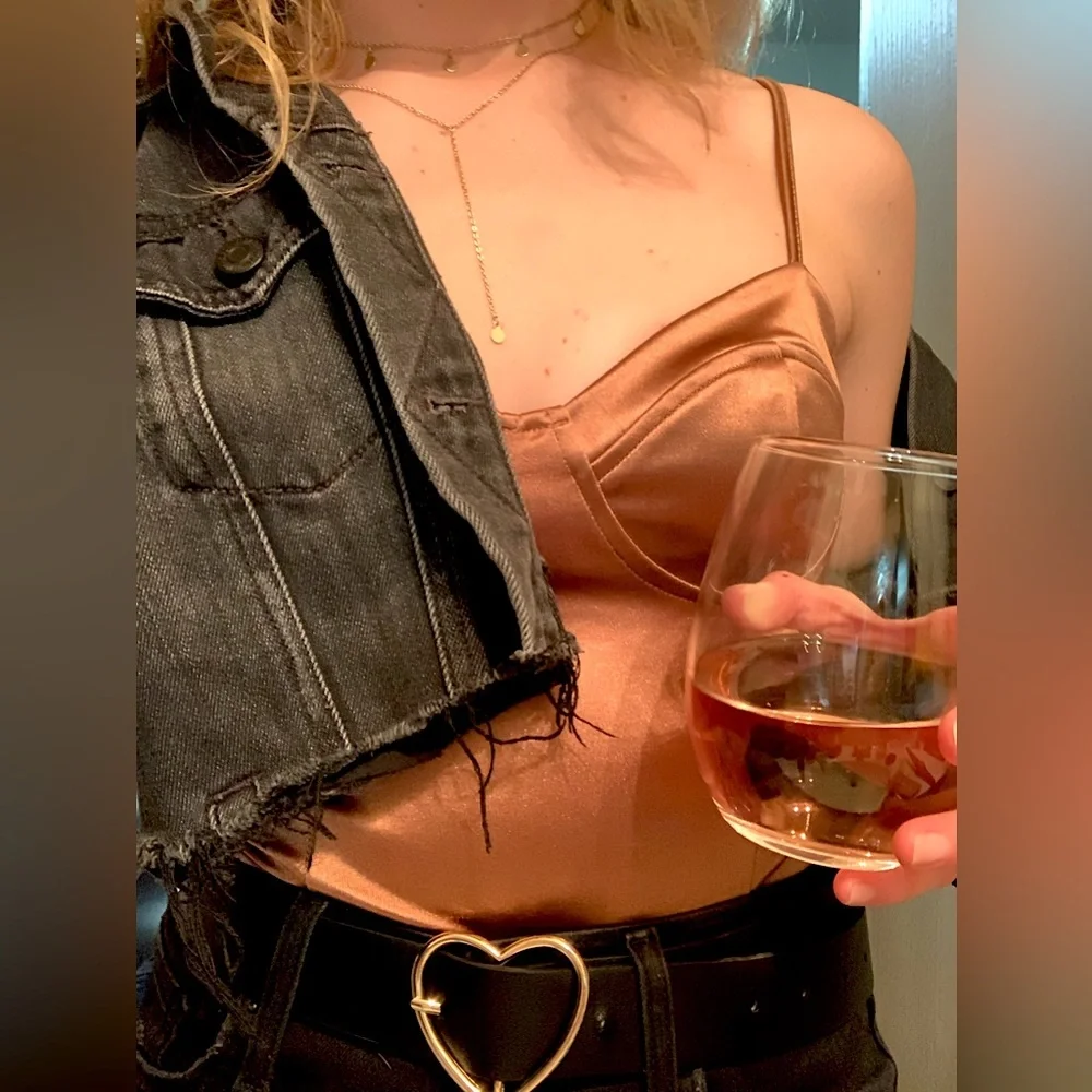 Silky bustier top bodysuit - Picture 1 of 4